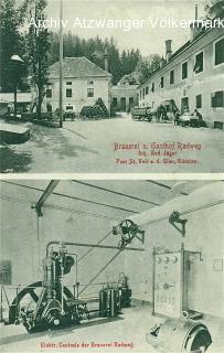 2 Bild Karte Radweg,  Brauerei   - Feldkirchen - alte historische Fotos Ansichten Bilder Aufnahmen Ansichtskarten 