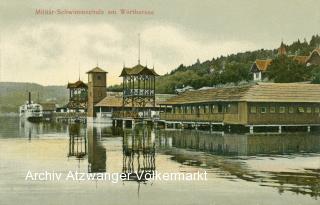 Klagenfurt, Militär-Schwimmschule - Klagenfurt am Wörthersee - alte historische Fotos Ansichten Bilder Aufnahmen Ansichtskarten 