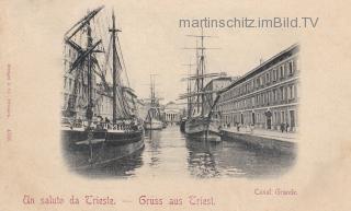 Triest, Canal Grande - Triest - alte historische Fotos Ansichten Bilder Aufnahmen Ansichtskarten 