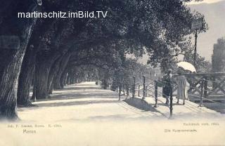 Meran, Kurpromenade - Italien - alte historische Fotos Ansichten Bilder Aufnahmen Ansichtskarten 