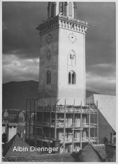 Stadtpfarrkirche St. Jakob, Kirchturmsanierung - Kärnten - alte historische Fotos Ansichten Bilder Aufnahmen Ansichtskarten 