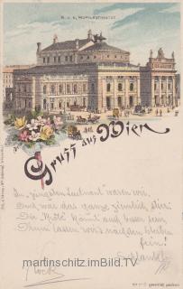 Wien, K.K Hofburgtheater - Wien - alte historische Fotos Ansichten Bilder Aufnahmen Ansichtskarten 