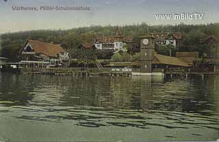 Militärschwimmschule - Hotel Wörthersee - Klagenfurt am Wörthersee - alte historische Fotos Ansichten Bilder Aufnahmen Ansichtskarten 