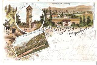 Gruss vom Kreuzberg - Klagenfurt - Klagenfurt am Wörthersee - alte historische Fotos Ansichten Bilder Aufnahmen Ansichtskarten 