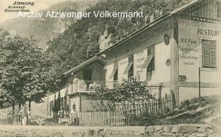 Atzwang Bahnhof-Restauration und K.K. Post  - Bozen - alte historische Fotos Ansichten Bilder Aufnahmen Ansichtskarten 