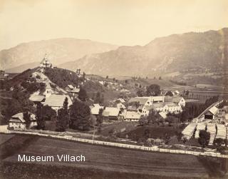 Die Obere Fellach mit Kalvarienberg - Villach - alte historische Fotos Ansichten Bilder Aufnahmen Ansichtskarten 