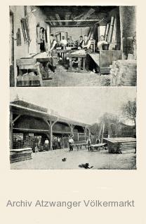 Klagenfurt, Werbekarte Bau u. Möbeltischlerei - Klagenfurt am Wörthersee - alte historische Fotos Ansichten Bilder Aufnahmen Ansichtskarten 