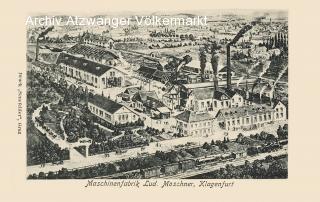 Klagenfurt, Maschinenfabrik von Ludwig Moschner - Klagenfurt am Wörthersee - alte historische Fotos Ansichten Bilder Aufnahmen Ansichtskarten 