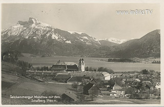Mondsee mit Schafbergspitze - Oberösterreich - alte historische Fotos Ansichten Bilder Aufnahmen Ansichtskarten 