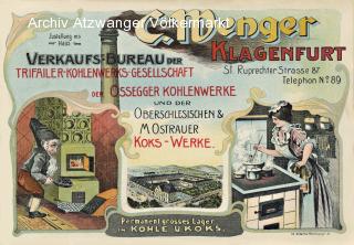 Klagenfurt, Werbekarte C. Wenger - Klagenfurt am Wörthersee - alte historische Fotos Ansichten Bilder Aufnahmen Ansichtskarten 