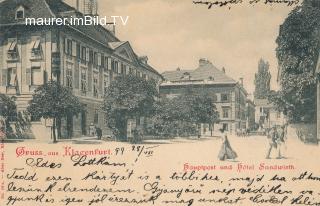Hauptpost und Hotel Sandwirt - Klagenfurt am Wörthersee - alte historische Fotos Ansichten Bilder Aufnahmen Ansichtskarten 