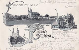 3 Bild Litho Karte - Maria Lanzendorf - Niederösterreich - alte historische Fotos Ansichten Bilder Aufnahmen Ansichtskarten 