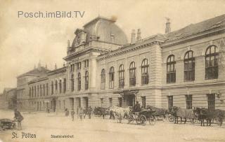 St. Pölten Staatsbahnhof - Niederösterreich - alte historische Fotos Ansichten Bilder Aufnahmen Ansichtskarten 