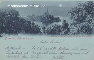 Maria Wörth - Mondscheinkarte - Klagenfurt Land - alte historische Fotos Ansichten Bilder Aufnahmen Ansichtskarten 