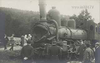 Eisenbahnunglück in Pörschach am 17.9.1906 - Klagenfurt Land - alte historische Fotos Ansichten Bilder Aufnahmen Ansichtskarten 