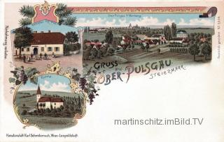 3 Bild Litho - Ober Pulsgau - Draugegend (Podravska) - alte historische Fotos Ansichten Bilder Aufnahmen Ansichtskarten 