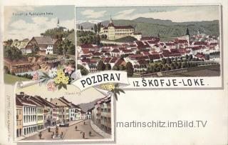 3 Bild Litho Karte - Bischoflack - Slowenien - alte historische Fotos Ansichten Bilder Aufnahmen Ansichtskarten 