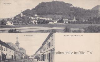 Wildon Zweibildkarte mit Ortsansichten - Leibnitz - alte historische Fotos Ansichten Bilder Aufnahmen Ansichtskarten 