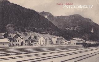 Wocheinerbahn, Assling Bahnhof - Oberkrain (Gorenjska) - alte historische Fotos Ansichten Bilder Aufnahmen Ansichtskarten 