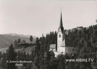 St Justina (Christophorus-Fresko) - Tirol - alte historische Fotos Ansichten Bilder Aufnahmen Ansichtskarten 