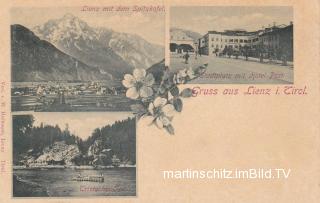 3 Bild Litho Karte - Lienz  - Tirol - alte historische Fotos Ansichten Bilder Aufnahmen Ansichtskarten 