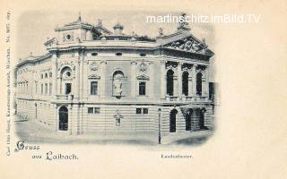 Laibach, Landestheater - Slowenien - alte historische Fotos Ansichten Bilder Aufnahmen Ansichtskarten 