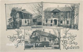 3 Bild Litho Karte - Bad Radein - Slowenien - alte historische Fotos Ansichten Bilder Aufnahmen Ansichtskarten 