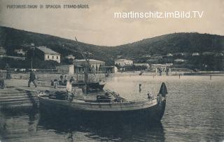 Portorose, Hafen und Strandbäder - Slowenien - alte historische Fotos Ansichten Bilder Aufnahmen Ansichtskarten 