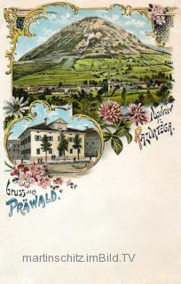 2 Bild Litho Karte Präwald / Razdrto - Slowenien - alte historische Fotos Ansichten Bilder Aufnahmen Ansichtskarten 
