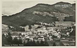 Hermagor im Gailtal mit Bahnhof - Hermagor - alte historische Fotos Ansichten Bilder Aufnahmen Ansichtskarten 