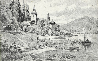 Ossiach im Jahr 1850 - Ossiach - alte historische Fotos Ansichten Bilder Aufnahmen Ansichtskarten 