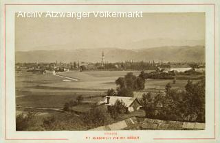 Klagenfurt von der Zigguln - KAB - Europa - alte historische Fotos Ansichten Bilder Aufnahmen Ansichtskarten 