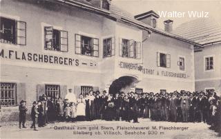 Bleiberg ob Villach, Flaschbergers Einkehr-Gasthof - Kärnten - alte historische Fotos Ansichten Bilder Aufnahmen Ansichtskarten 