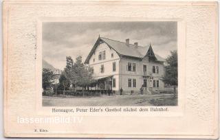 Gasthaus Peter Eder am Bahnhof  - Hermagor - alte historische Fotos Ansichten Bilder Aufnahmen Ansichtskarten 