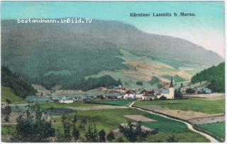 Kärntnerisch Laßnitz - dahinter Steirisch Laßnitz - Kärnten - alte historische Fotos Ansichten Bilder Aufnahmen Ansichtskarten 