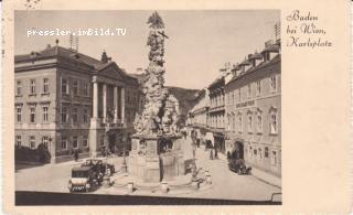 Baden bei Wien, Karlsplatz - Niederösterreich - alte historische Fotos Ansichten Bilder Aufnahmen Ansichtskarten 