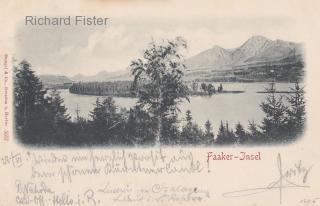 Faakersee Insel - ( Neudruck der Karte von 1897) - Faak am See - alte historische Fotos Ansichten Bilder Aufnahmen Ansichtskarten 
