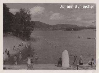 Faakersee Insel Strand - Faak am See - alte historische Fotos Ansichten Bilder Aufnahmen Ansichtskarten 