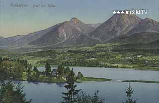 Faakersee - Insel und Mittagskogel - Faak am See - alte historische Fotos Ansichten Bilder Aufnahmen Ansichtskarten 