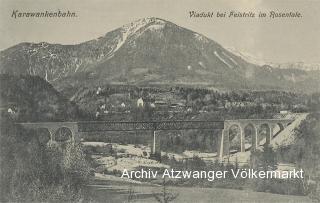 Feistritz im Rosental, Eisenbahnviadukt - alte historische Fotos Ansichten Bilder Aufnahmen Ansichtskarten 