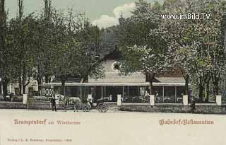 Krumpendorf - Bahnhofsrestaueration - Klagenfurt Land - alte historische Fotos Ansichten Bilder Aufnahmen Ansichtskarten 