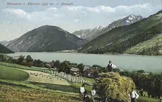 Weissensee Heuernte - Spittal an der Drau - alte historische Fotos Ansichten Bilder Aufnahmen Ansichtskarten 