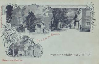 3 Bild Litho Karte - Sesana - Slowenien - alte historische Fotos Ansichten Bilder Aufnahmen Ansichtskarten 