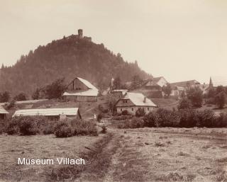 St. Andrä mit Burg Landskron - St. Andrä - alte historische Fotos Ansichten Bilder Aufnahmen Ansichtskarten 