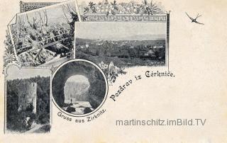 4 Bild Litho Karte Zirknitz - Innerkrainer-Karstgegend (Notranjsko-kra - alte historische Fotos Ansichten Bilder Aufnahmen Ansichtskarten 