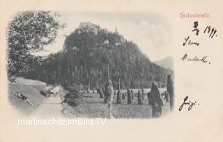 Burg Hochosterwitz  ( gelaufen 1899 ) - St. Georgen am Längsee - alte historische Fotos Ansichten Bilder Aufnahmen Ansichtskarten 