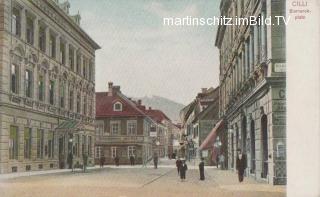  Cilli, Bismarckplatz - Sann-Gegend (Savinjska) - alte historische Fotos Ansichten Bilder Aufnahmen Ansichtskarten 