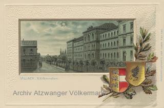 Villach, K.K. Gymnasium - Peraustraße - alte historische Fotos Ansichten Bilder Aufnahmen Ansichtskarten 