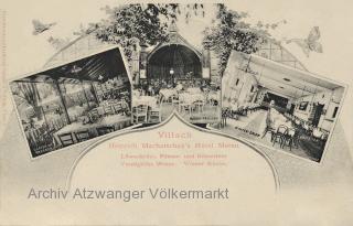 Villach, Hotel Meran von Heinrich Matschek - alte historische Fotos Ansichten Bilder Aufnahmen Ansichtskarten 