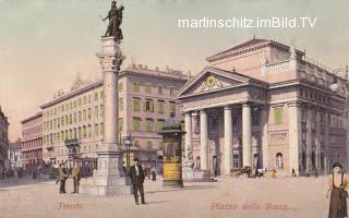 Triest, Piazza della Borsa - Italien - alte historische Fotos Ansichten Bilder Aufnahmen Ansichtskarten 